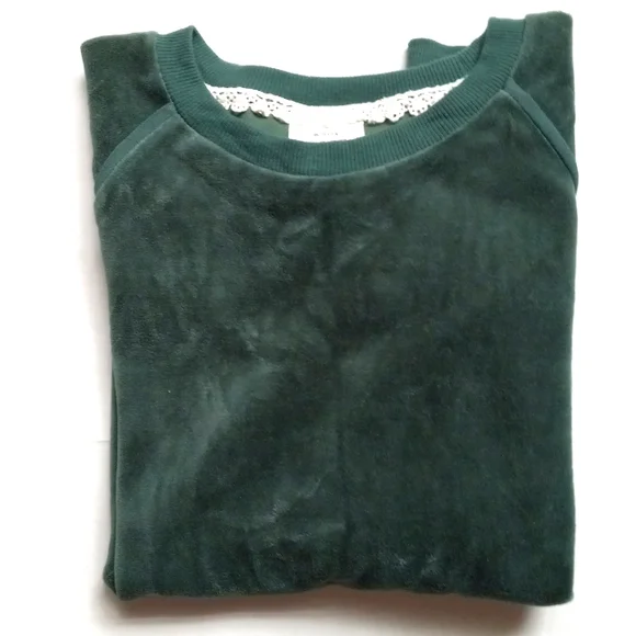 GREEN VELOUR SWEATER - Picture 3 of 3